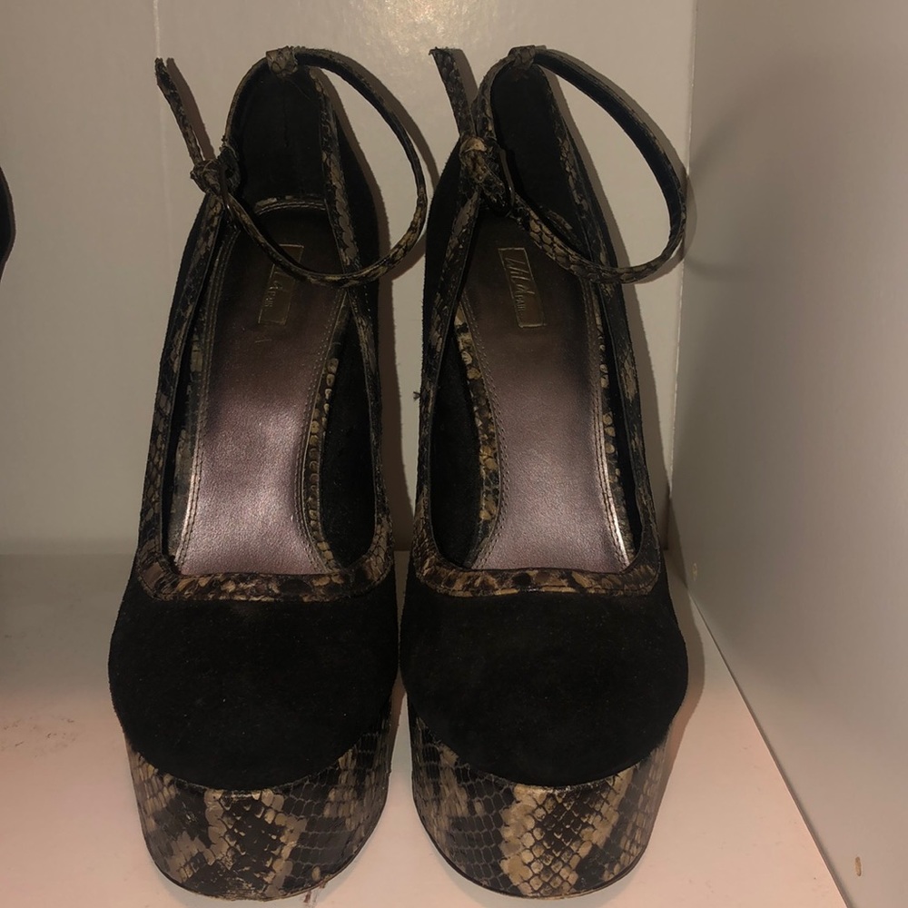 Wild Pair 6inch Black Suede with Snake Print